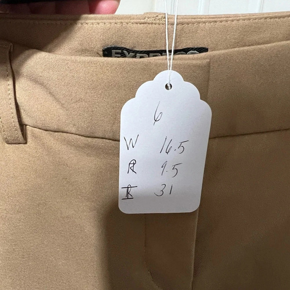 Express Editor Tan Camel EUC Pant Slacks Midrise - Picture 7 of 7